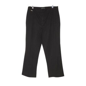 Lauren Ralph Lauren Black Stretch Trousers Size 14 Cotton Blend Active Fit